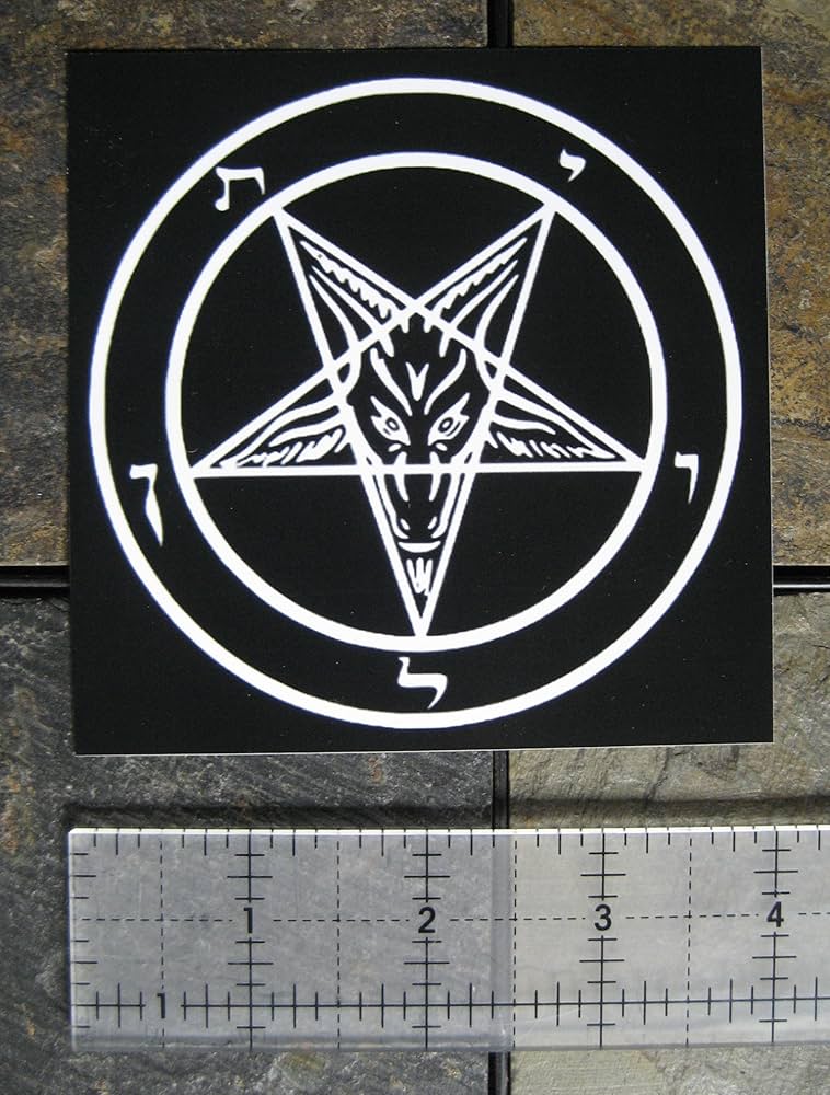 小物 BLACK SIGN x GALCIA DEVIL'S FACE Amazon.com: 5 x 4 inch Sigil of Lucifer Sticker - Demonic